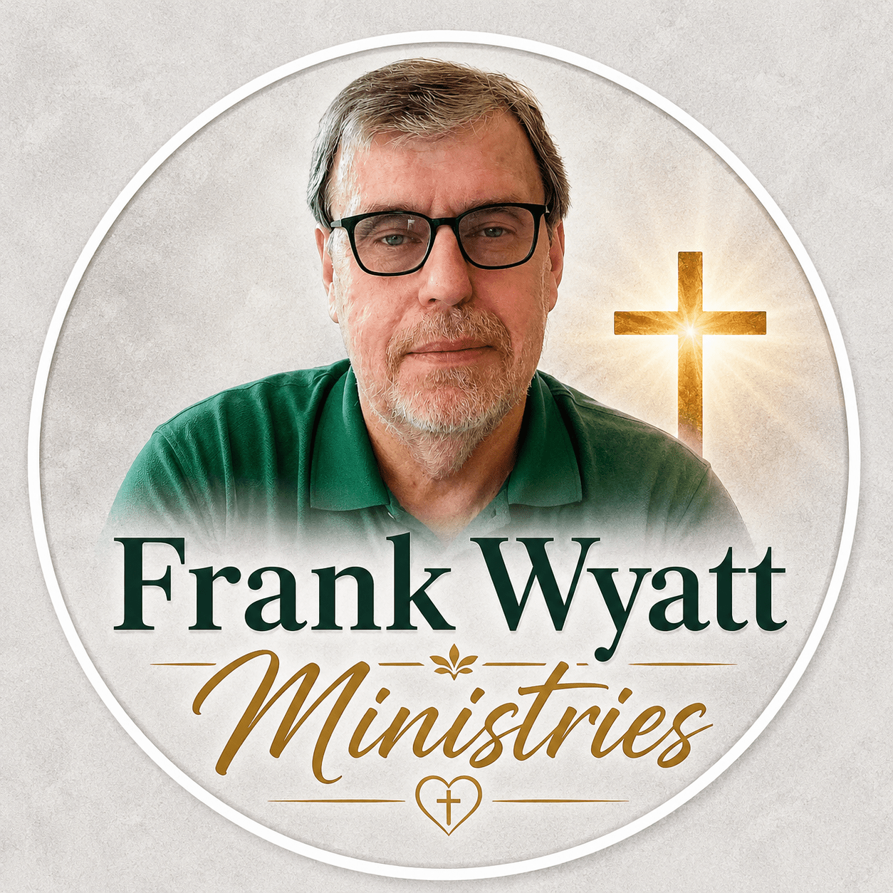 Frank Wyatt Ministries logo with a gold cross